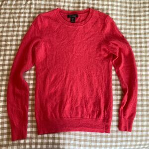 Tahari 100% 2-Ply Cashmere Crew Neck Sweater Hot Pink Women’s Medium